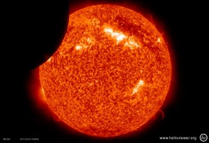 A partial eclipse of the Sun by the Moon as seen by SDO