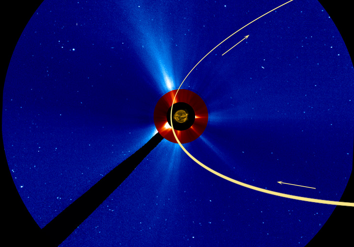 Path of COMET ISON as seen from SOHO