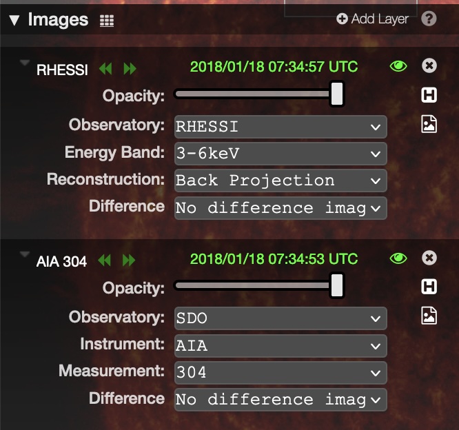 Image of RHESSI data source selection